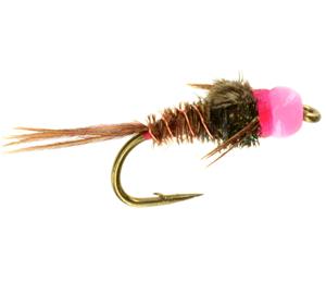 Hot Head Pheasant Tail Pink Bead