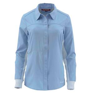 Simms Women's BiComp LS Shirt - Large - Faded Denim